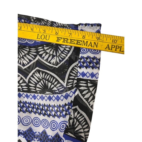 Steve Madden OSFM Lightweight Open Geometric Pattern Fringe Kimono Long - Picture 13 of 16